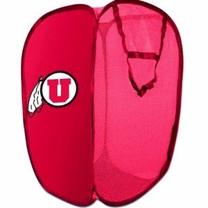 NCAA UTAH UTES POP UP LAUNDRY BASKET PORTABLE FOLDABLE MESH HAMPER BAG NEW